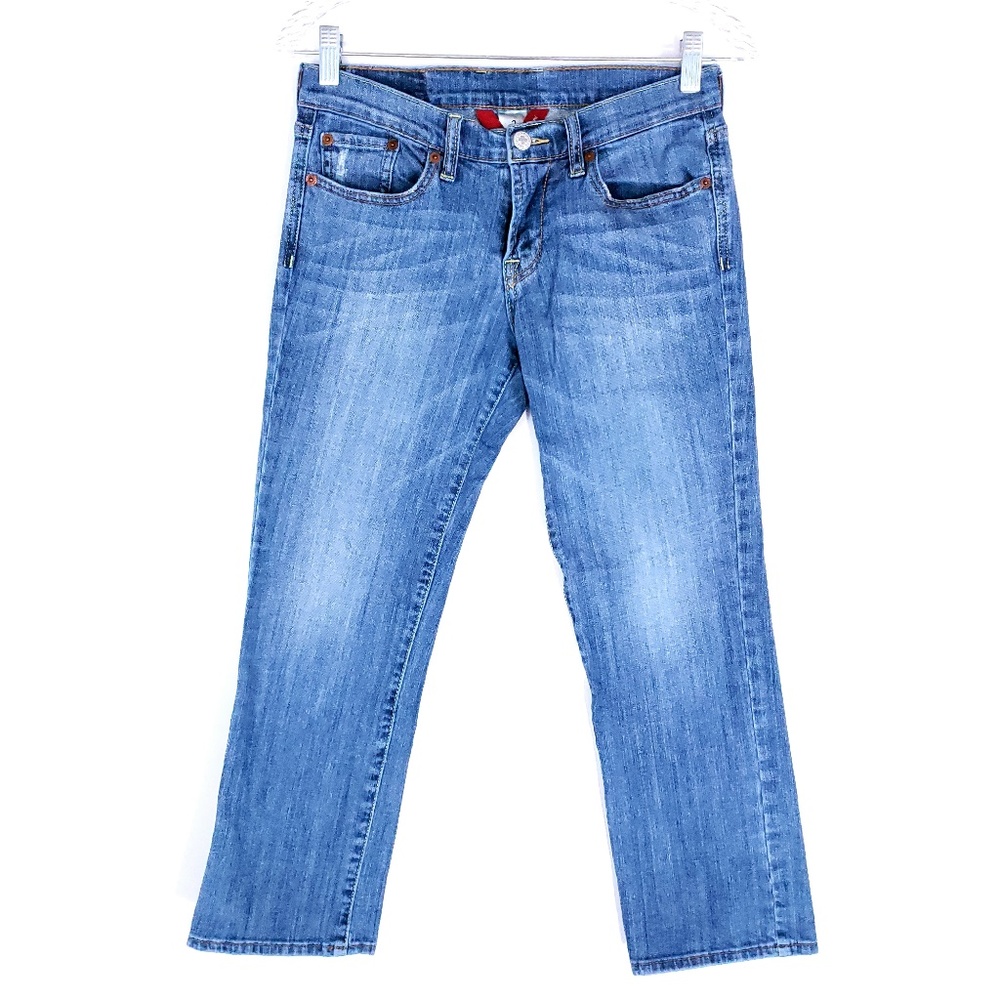 Lucky Brand Women Jean Cropped Low Rise Color Blue Size 28x24
